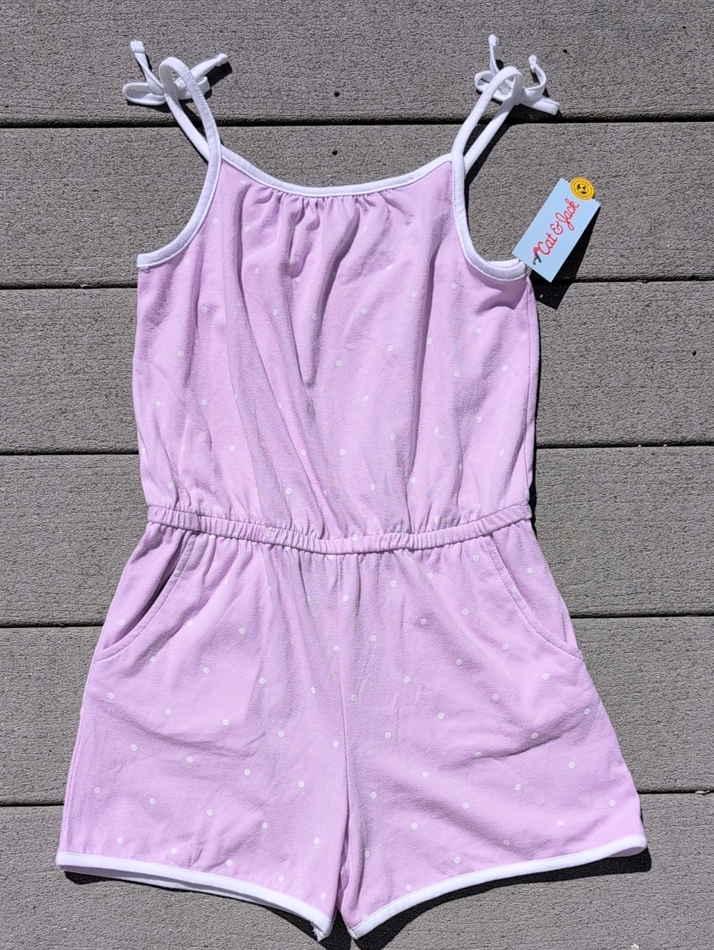 NWT Cat & Jack Polka Dot Girls' Romper | Cat & Jack Sleeveless Romper